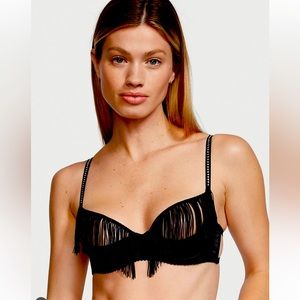 VICTORIAS SECRET VERY SEXY FRINGE OPEN QUARTER CUP BRA